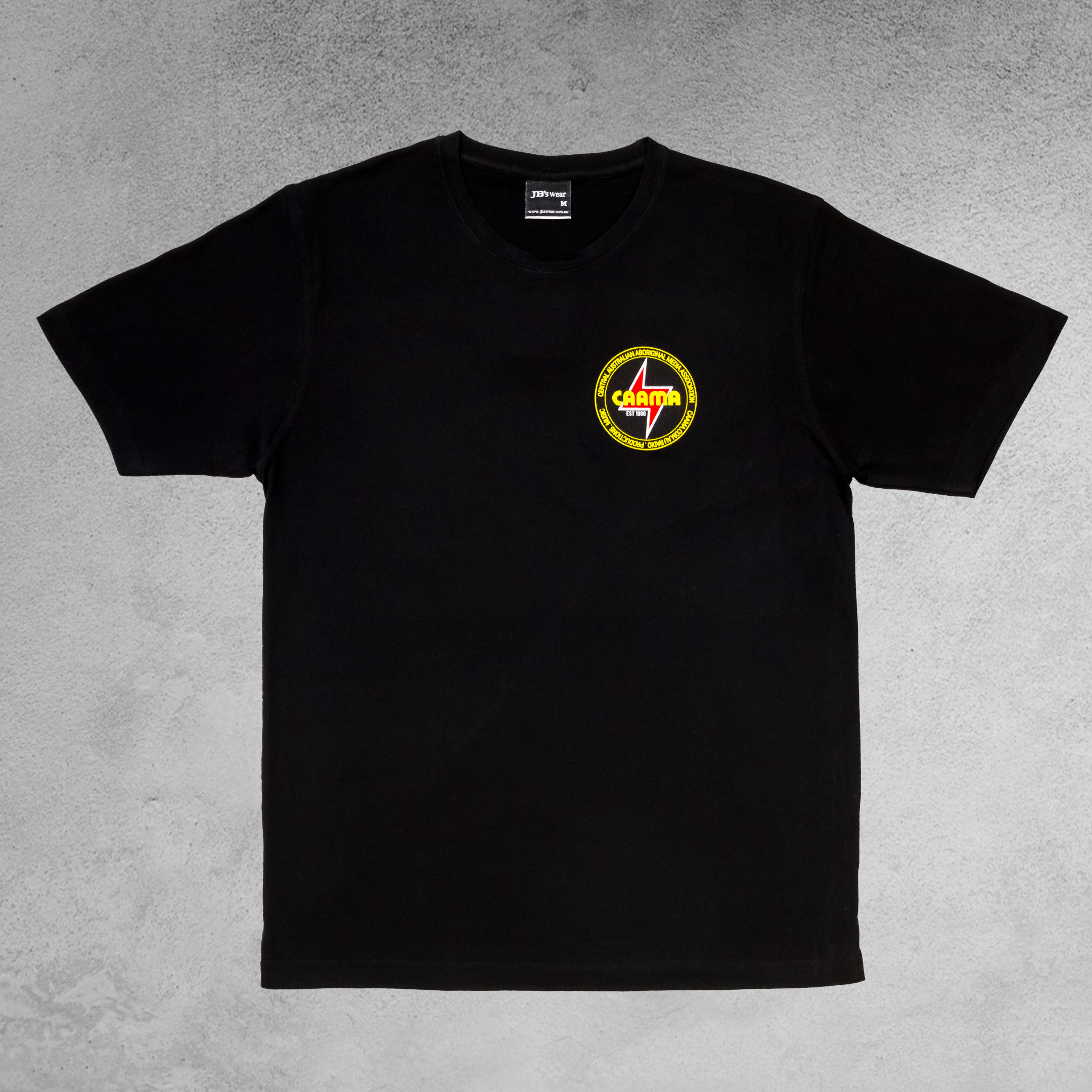 CAAMA Music Retro Logo T-Shirt - Black